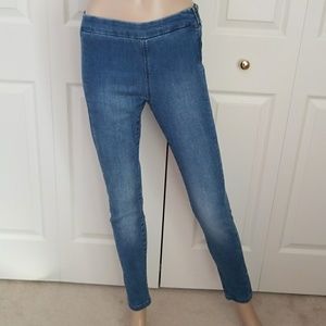Zara Basic side zipper high rise skinny jeans